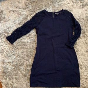Express navy blue dress size large